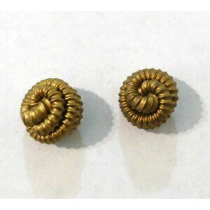 Vintage Gold-Tone Knotted Buttons Set of 2 Acrylic .5 Inch